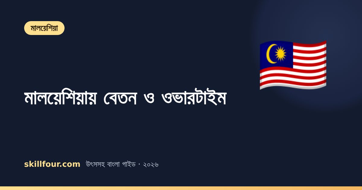 মালয়েশিয়ায় বেতন কত? RM ১,৭০০ ও ওভারটাইমের হিসাব
