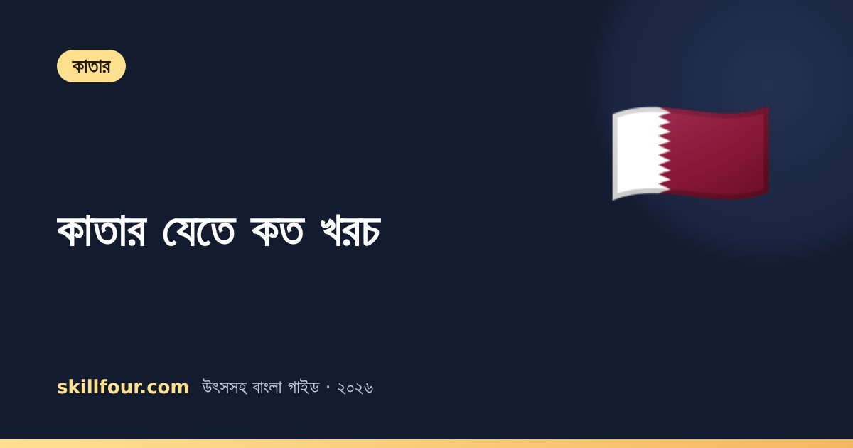 কাতার যেতে কত খরচ? আইন কী বলে, বাস্তবে কত লাগে আর কীভাবে কমাবেন (২০২৬)
